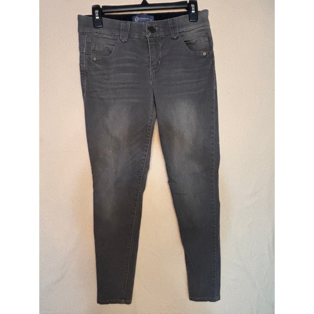 Democracy Absolution Skinny Jeans Womens 6 Gray Charcoal Stretch Denim Pants